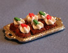 Dollhouse Miniature Brownies, Christmas